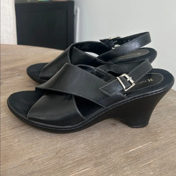 Naturalizer Leather Wedge Sandals Open Toe Slingback Women’s Size 7.5 - Picture 9 of 13